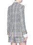 Back View - Click To Enlarge - THOM BROWNE  - Abstract check plaid tweed blazer
