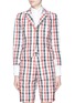 Main View - Click To Enlarge - THOM BROWNE  - Lace-up back check plaid blazer