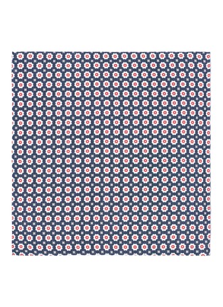Main View - Click To Enlarge - LARDINI - Floral print linen-silk pocket square