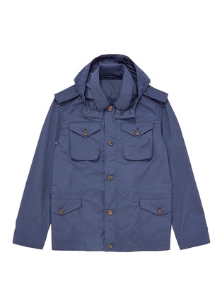 Main View - Click To Enlarge - LARDINI - 'Easy Wear' detachable hood jacket
