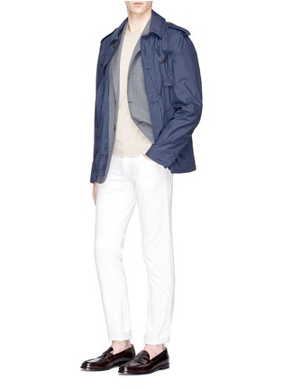 Figure View - Click To Enlarge - LARDINI - 'Easy Wear' detachable hood jacket