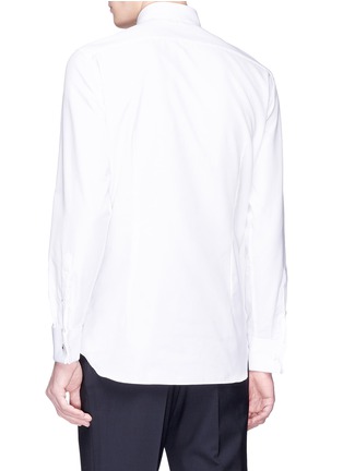 Back View - Click To Enlarge - LARDINI - Woven cotton tuxedo shirt
