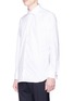 Front View - Click To Enlarge - LARDINI - Woven cotton tuxedo shirt