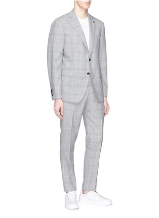 Front View - Click To Enlarge - LARDINI - 'Sartoria' wool hoodstooth check suit