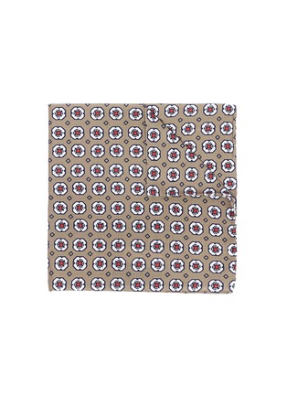 Detail View - Click To Enlarge - LARDINI - Floral print silk pocket square