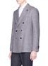 Front View - Click To Enlarge - LARDINI - 'Easy' check plaid houndstooth soft blazer