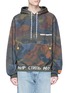 Main View - Click To Enlarge - HERON PRESTON - Cyrillic letter intarsia camouflage print hoodie