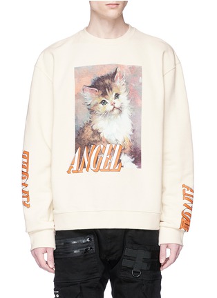 Main View - Click To Enlarge - HERON PRESTON - 'Angel' cat print sweatshirt
