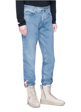 Front View - Click To Enlarge - HERON PRESTON - 'Parachute' drawstring cuff jeans