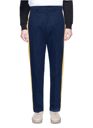 Main View - Click To Enlarge - HERON PRESTON - Cyrillic letter outseam twill pants