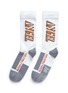Main View - Click To Enlarge - HERON PRESTON - 'Angel' intarsia double cuff socks