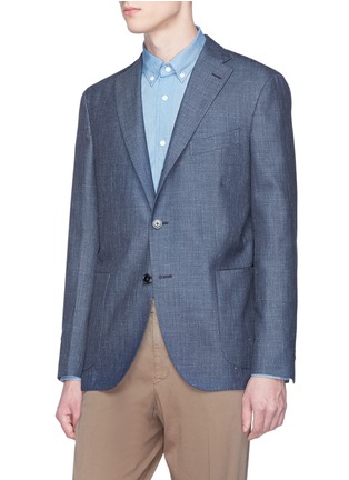 Front View - Click To Enlarge - BOGLIOLI - 'K Jacket' denim soft blazer
