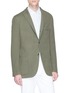 Front View - Click To Enlarge - BOGLIOLI - 'K Jacket' cotton-linen knit soft blazer