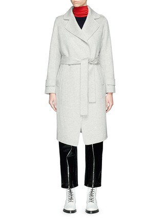 Main View - Click To Enlarge - CHRIS RAN LIN - Sash tie wool-cashmere melton coat