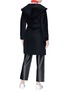 Back View - Click To Enlarge - CHRIS RAN LIN - Hooded wool-cashmere melton coat