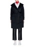 Main View - Click To Enlarge - CHRIS RAN LIN - Hooded wool-cashmere melton coat