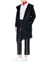 Figure View - Click To Enlarge - CHRIS RAN LIN - Hooded wool-cashmere melton coat