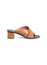Main View - Click To Enlarge - ATP ATELIER - 'Adria Solid' knot strap leather mules