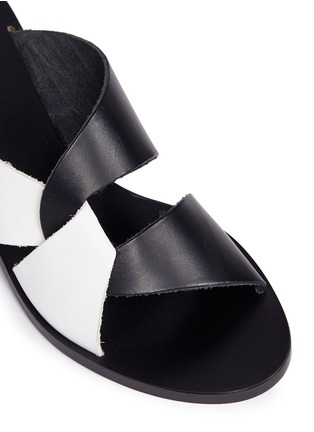 Detail View - Click To Enlarge - ATP ATELIER - 'Adria' knot strap leather mules