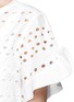 Detail View - Click To Enlarge - SEE BY CHLOÉ - Eyelet cutout cotton poplin dress