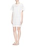 Figure View - Click To Enlarge - SEE BY CHLOÉ - Eyelet cutout cotton poplin dress