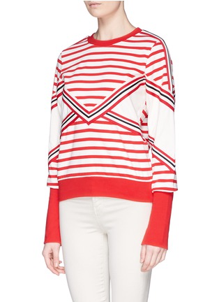 Front View - Click To Enlarge - SEE BY CHLOÉ - Colourblock stripe jersey pullover