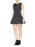 Figure View - Click To Enlarge - SANDRO - Sheer yoke low waist dress