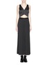 Main View - Click To Enlarge - SANDRO - Satin crop top pleat combo dress