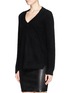 Front View - Click To Enlarge - RAG & BONE - 'Valentina' contrast knit cashmere sweater