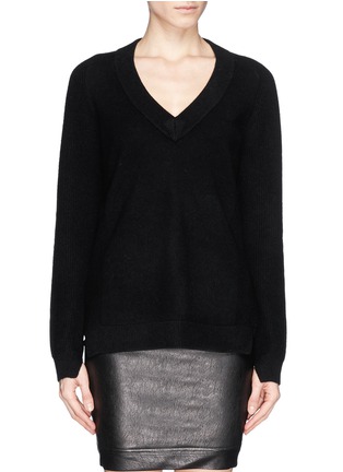 Main View - Click To Enlarge - RAG & BONE - 'Valentina' contrast knit cashmere sweater