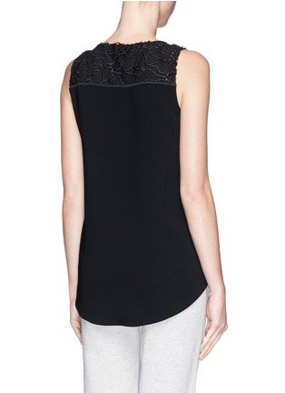 Back View - Click To Enlarge - RAG & BONE - 'Mijo' lace front dip blouse