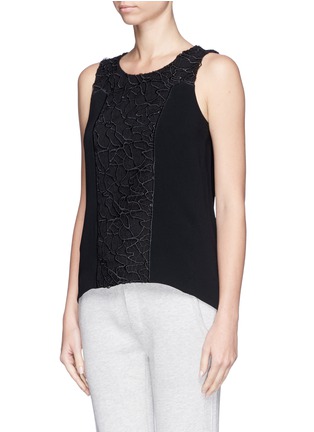 Front View - Click To Enlarge - RAG & BONE - 'Mijo' lace front dip blouse