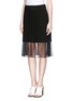 Front View - Click To Enlarge - RAG & BONE - 'Lyndale' squiggle lace crepe skirt