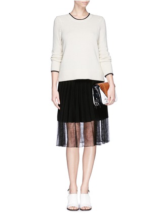 Figure View - Click To Enlarge - RAG & BONE - 'Lyndale' squiggle lace crepe skirt