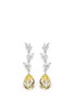 Main View - Click To Enlarge - CZ BY KENNETH JAY LANE - Foliage pear cut cubic zirconia drop earrings