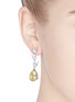 Figure View - Click To Enlarge - CZ BY KENNETH JAY LANE - Foliage pear cut cubic zirconia drop earrings