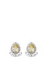 Main View - Click To Enlarge - CZ BY KENNETH JAY LANE - Pear cut cubic zirconia pavé floral bud earrings