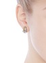 Figure View - Click To Enlarge - CZ BY KENNETH JAY LANE - Pear cut cubic zirconia pavé floral bud earrings