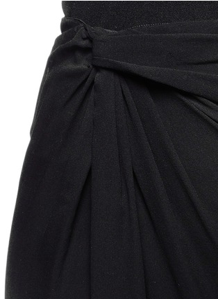 Detail View - Click To Enlarge - MO&CO. EDITION 10 - Asymmetric silk chiffon skirt with leggings