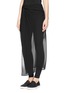 Front View - Click To Enlarge - MO&CO. EDITION 10 - Asymmetric silk chiffon skirt with leggings