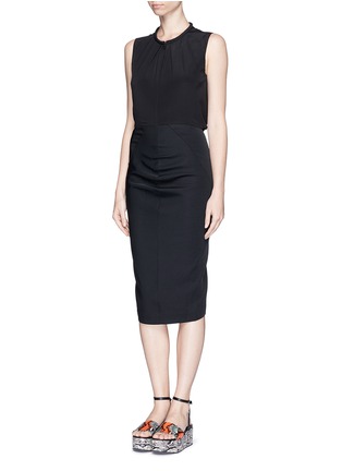 Front View - Click To Enlarge - MO&CO. EDITION 10 - Bubble back jersey pencil dress