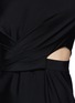 Detail View - Click To Enlarge - MO&CO. EDITION 10 - Faux wrap front cutout dress