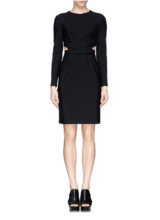 Main View - Click To Enlarge - MO&CO. EDITION 10 - Faux wrap front cutout dress