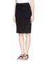 Front View - Click To Enlarge - MO&CO. EDITION 10 - Floral cutout pencil skirt