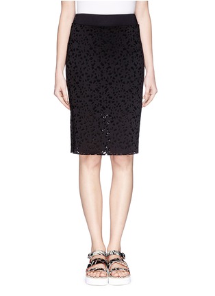 Main View - Click To Enlarge - MO&CO. EDITION 10 - Floral cutout pencil skirt