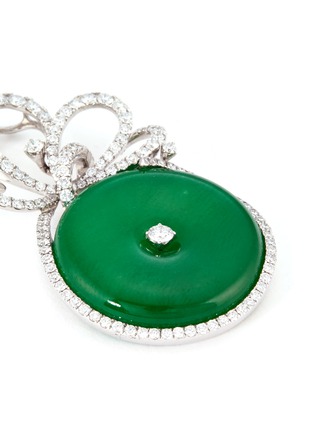 Detail View - Click To Enlarge - SAMUEL KUNG - Diamond jade cutout swirl pendant