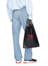 Figure View - Click To Enlarge - BALENCIAGA - 'Supermarket Shopper' slogan print medium leather tote bag