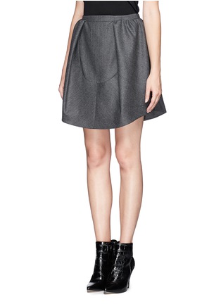 Front View - Click To Enlarge - CARVEN - Oversize pleat pouf skirt