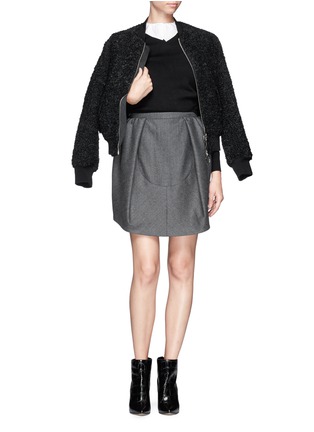 Figure View - Click To Enlarge - CARVEN - Oversize pleat pouf skirt