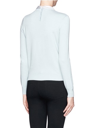 Back View - Click To Enlarge - CARVEN - Peter Pan collar stretch sweater
